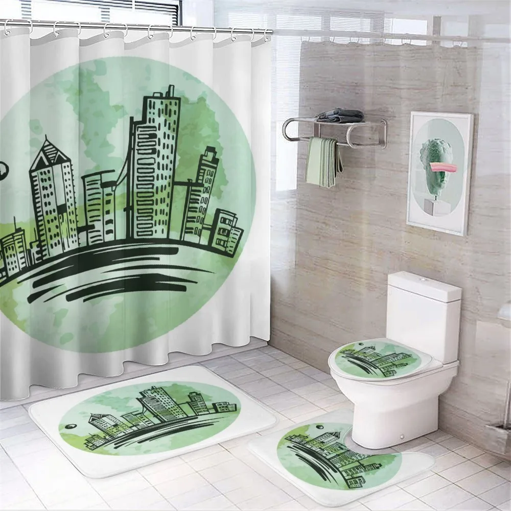 Watercolor Buildings Art — Your design