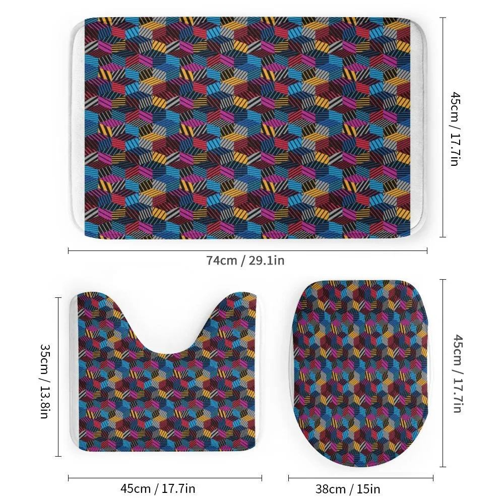 3D Cube Stripes Style — Detail 1