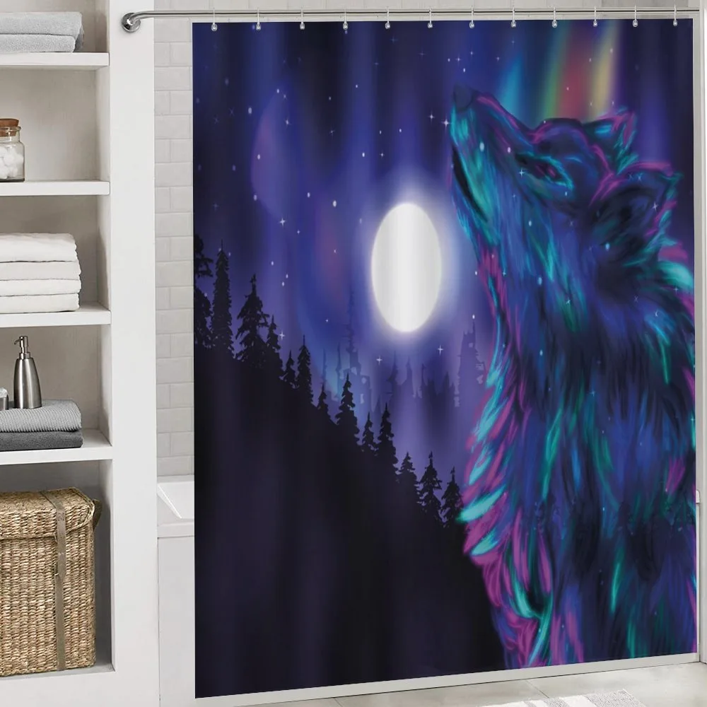 Aurora Borealis and Wolf — Detail 4