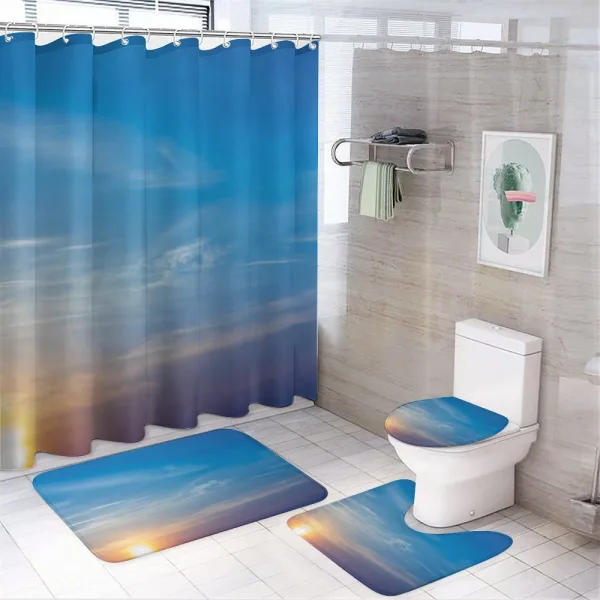 Blurry Sunrise on a shower curtain