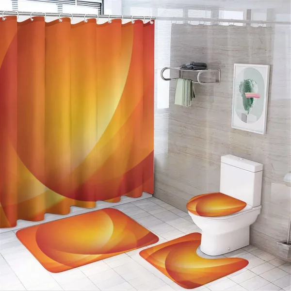 Colorful Twist Lines on a shower curtain