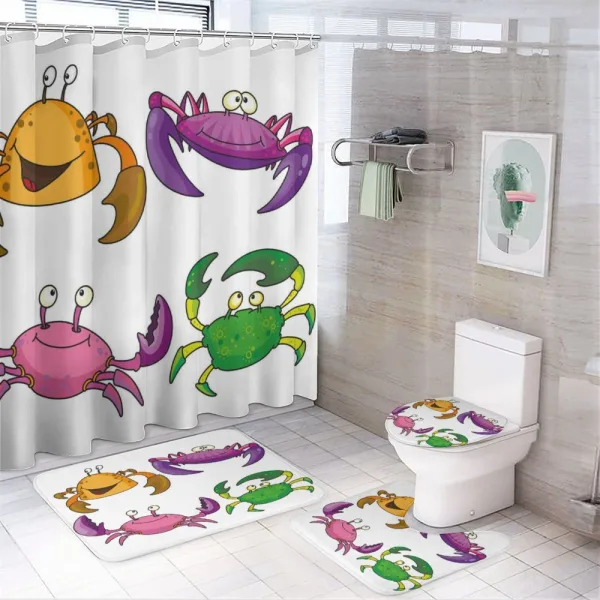 Funny Crabs Pattern on a shower curtain