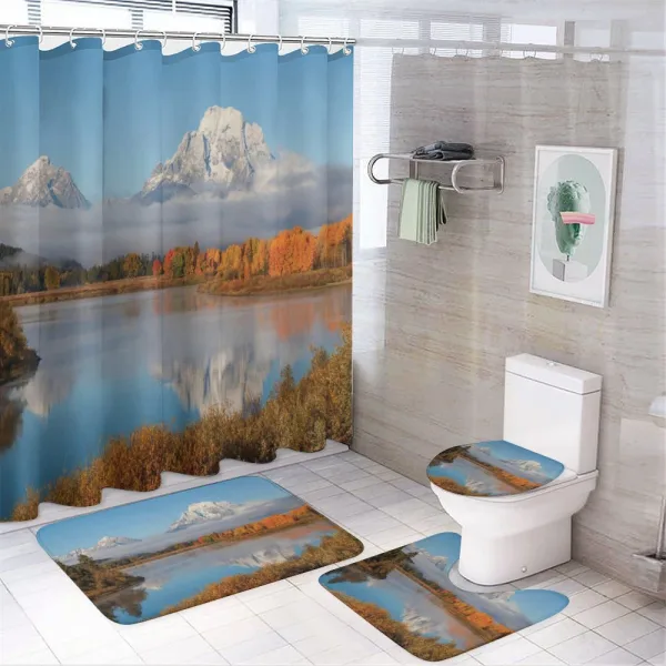 Grand Teton Oxbow Bend on a shower curtain