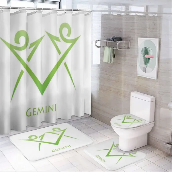 Green Simplistic on a shower curtain
