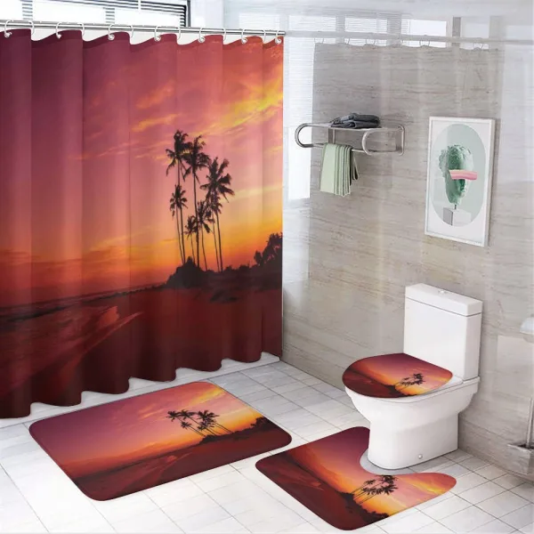 Hawaii Style Palm Trees on a shower curtain