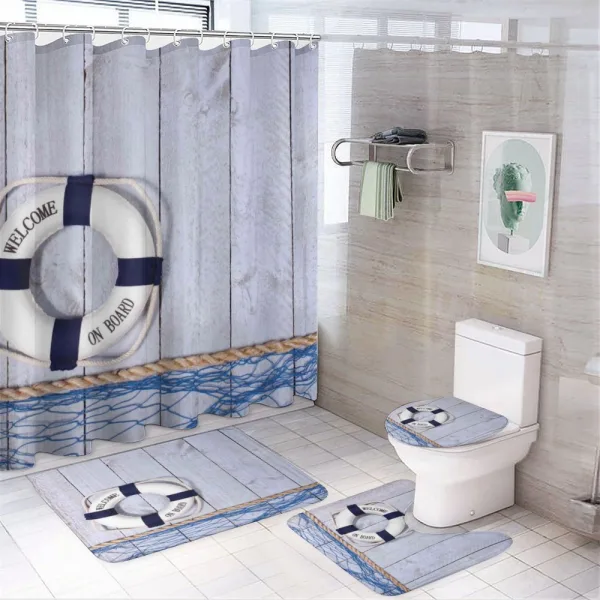 Holiday Seaman Ocean on a shower curtain