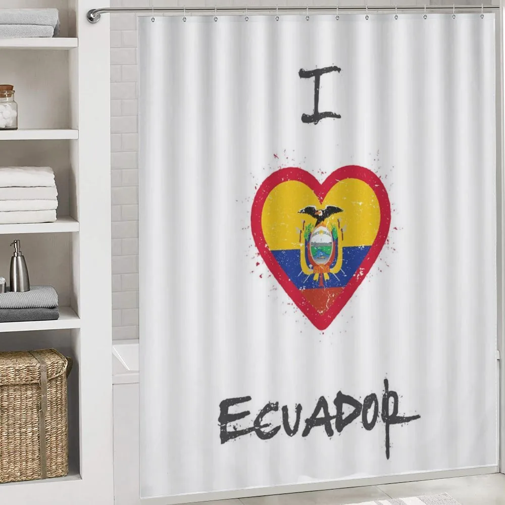 I Love Ecuador Heart Flag — Detail 4
