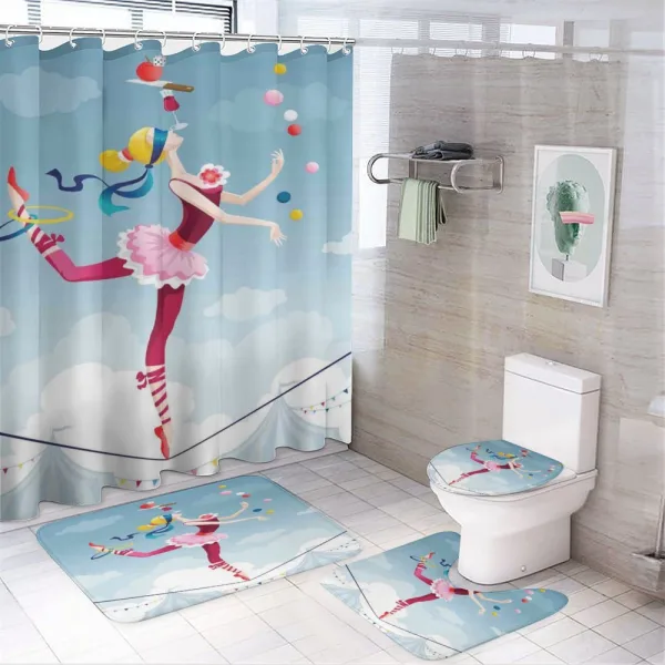 Juggler Woman Trapeze on a shower curtain