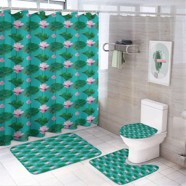 Lotus Leaves on a shower curtain