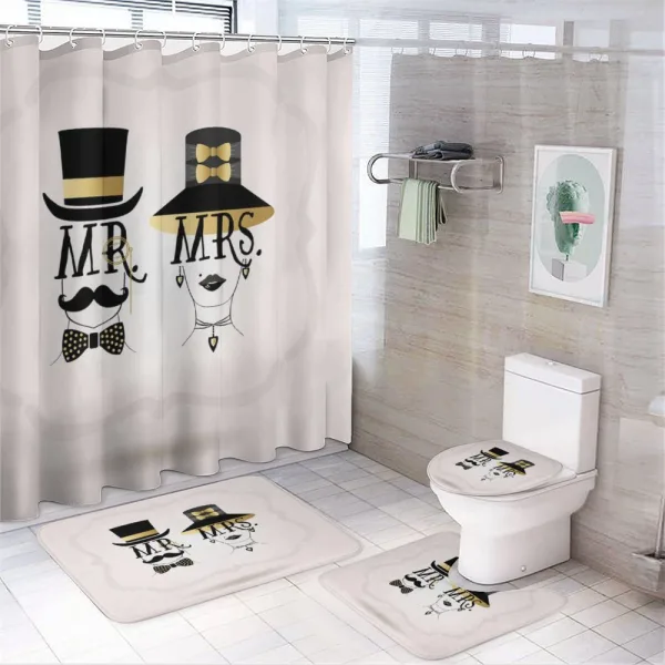 Man and Woman Design on a shower curtain