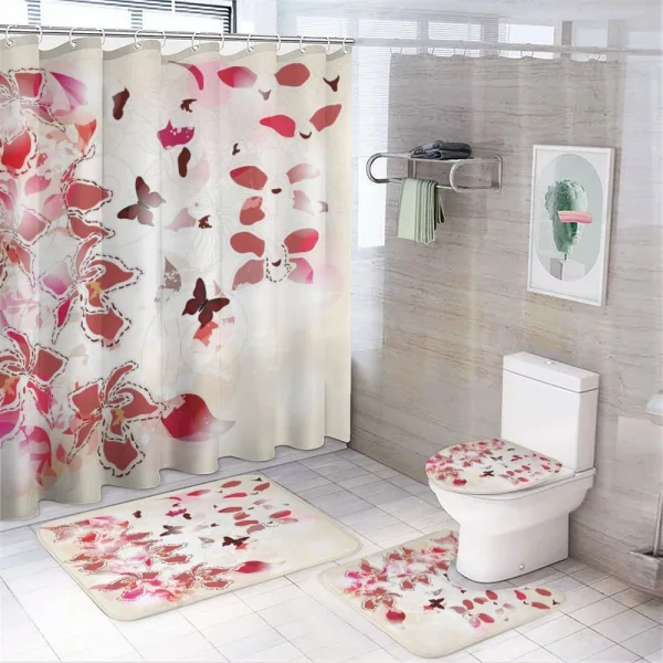 Orchids Butterflies Tropic on a shower curtain