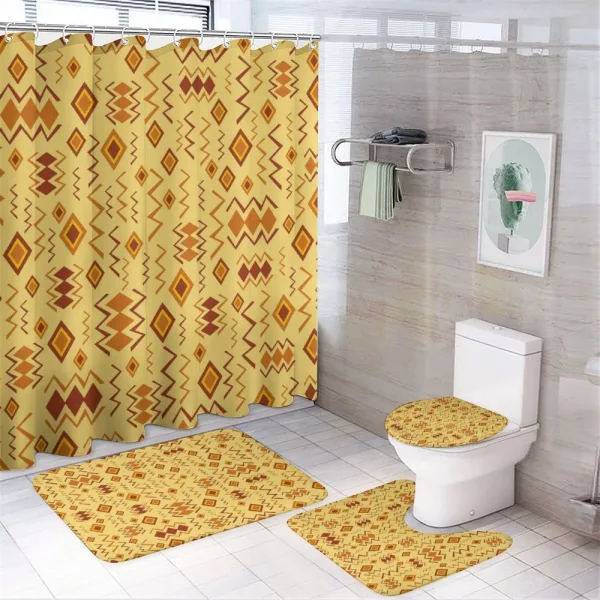 Quirky Art Forms on a shower curtain