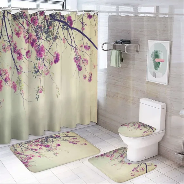 Sakura Cherry Blooms on a shower curtain