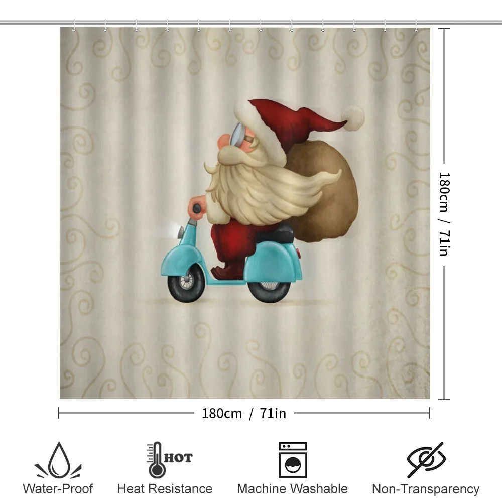 Santa on Motorcycle — Detail 2