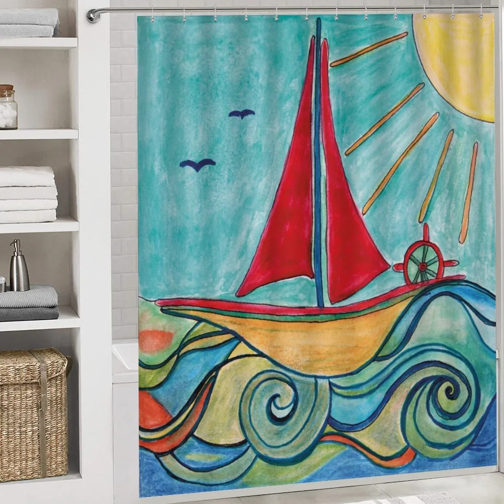 Ship in Waves in Sea — Detail 4