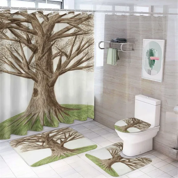 Sketch Nature on a shower curtain