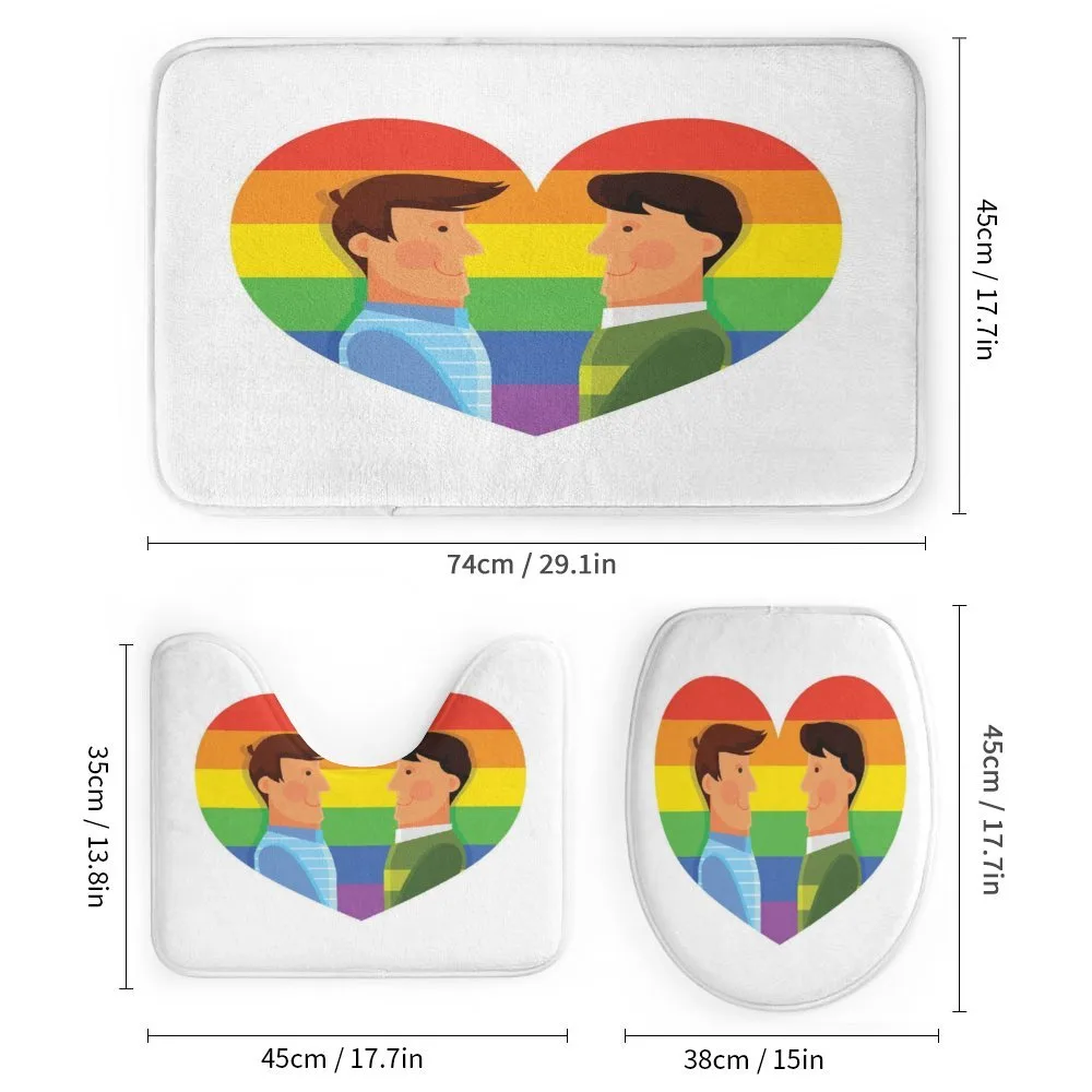 Smiling Men Gay Rainbow Flag — Detail 1
