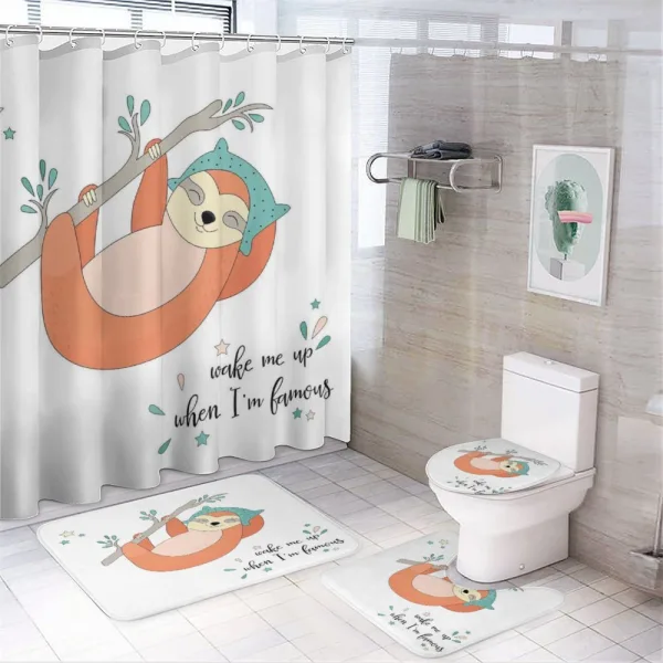Wake Me up When I Am Famous on a shower curtain
