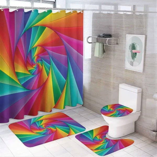 Abstract Art Vivid Swirl on a shower curtain