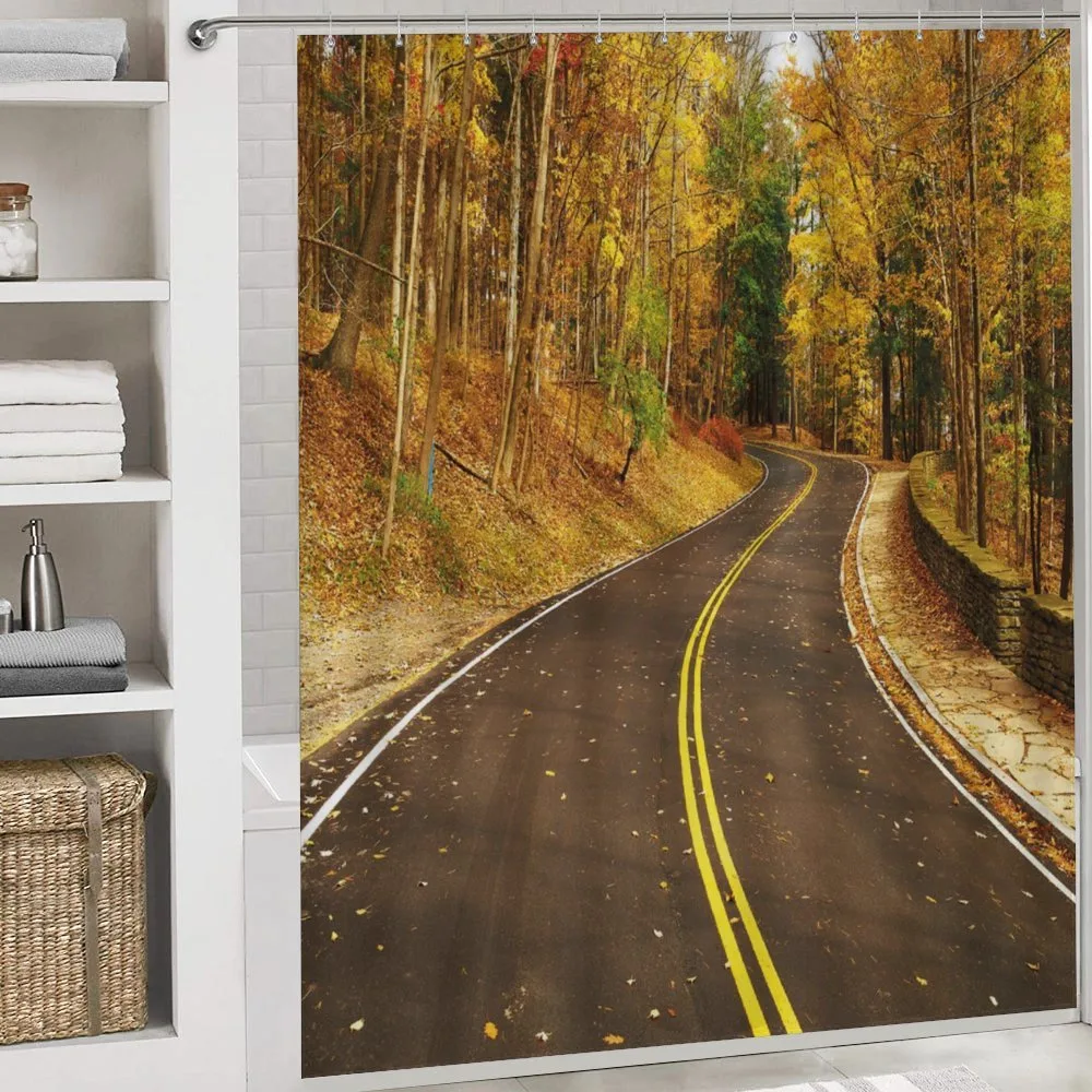 Autumn Scenery Roadway — Detail 4