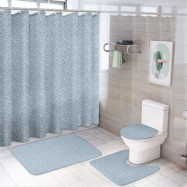 Botanical Leaves Streaks on a shower curtain