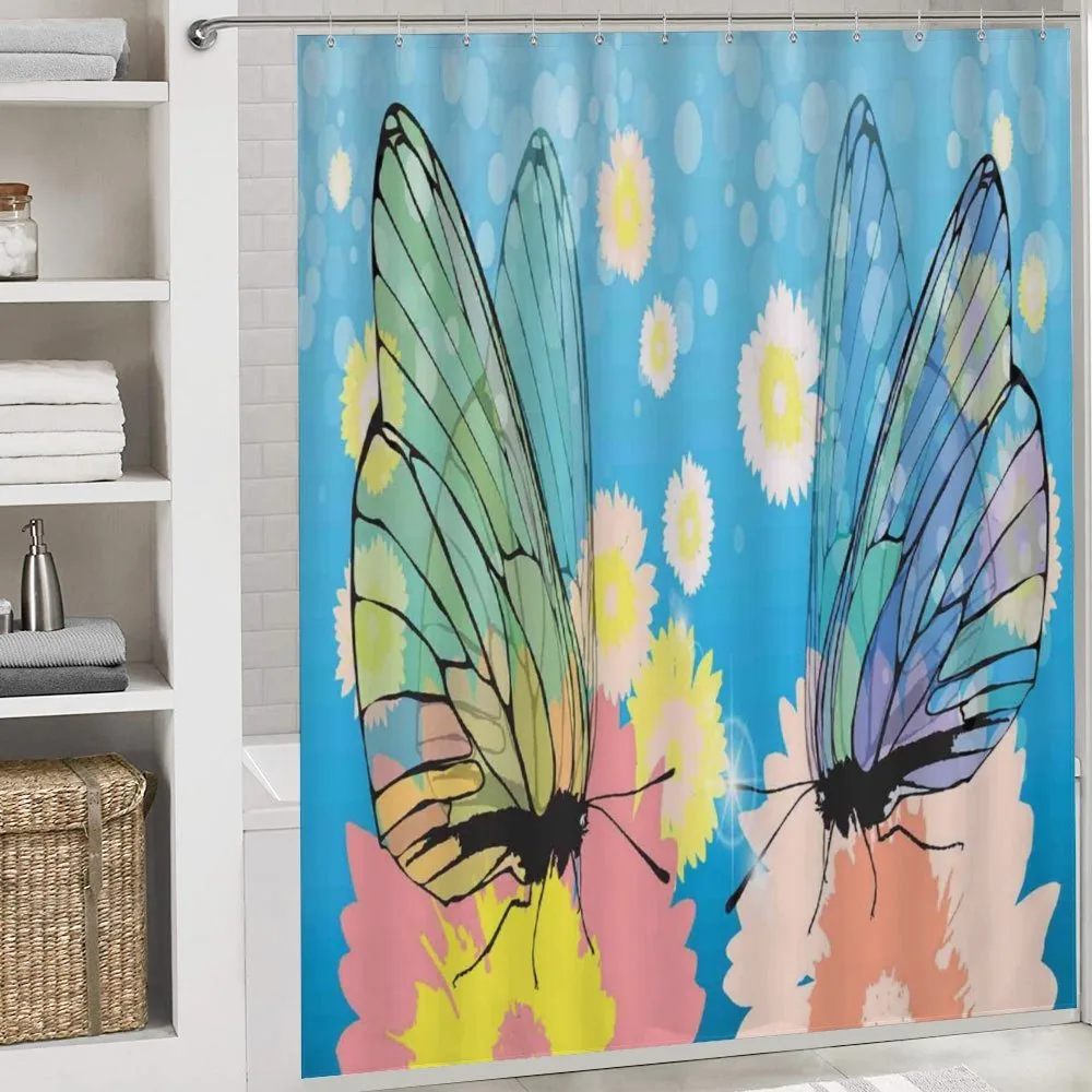 Butterflies on Flowers — Detail 4