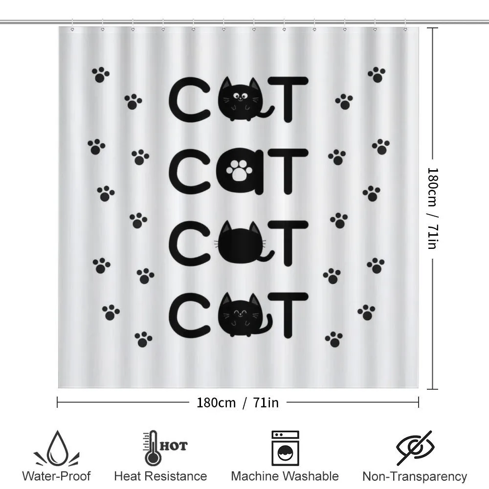 Cat Text with Paw Prints — Detail 2