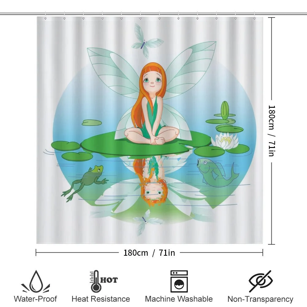 Fairy on Water Lily Leaf — Detail 2