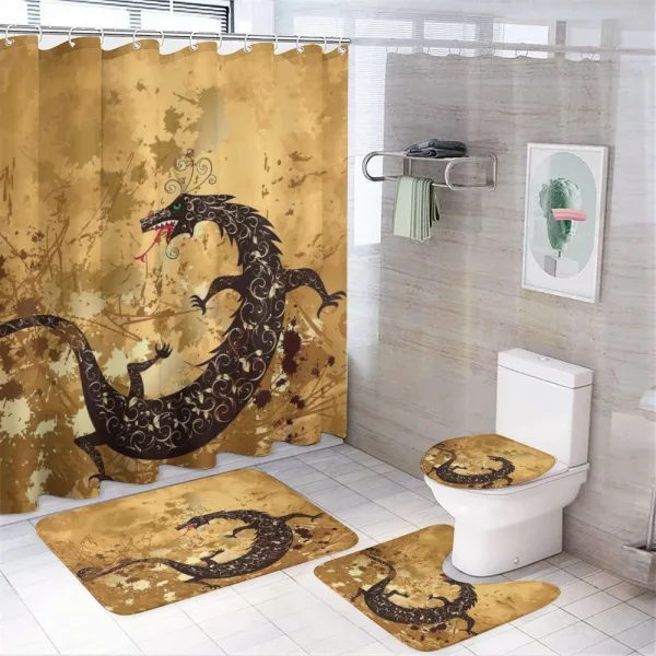 Grunge Floral on a shower curtain