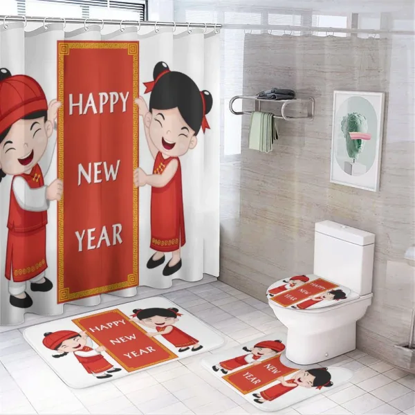 Happy Children on a shower curtain
