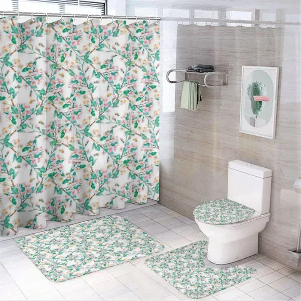 Japanese Spring Blossoms on a shower curtain