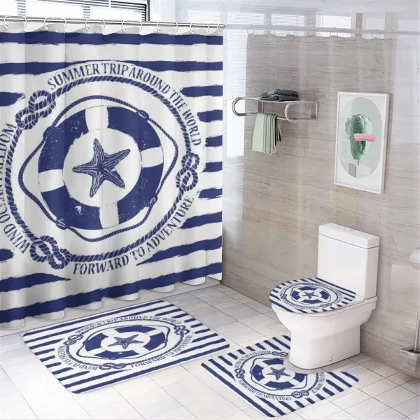 Life Buoy Trip on a shower curtain