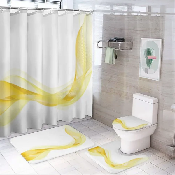 Lines Waves on a shower curtain