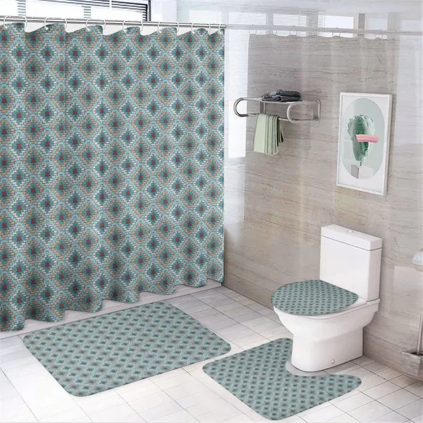 Peruvian Shapes on a shower curtain