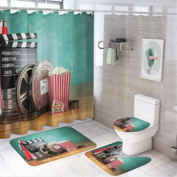 Production Theme on a shower curtain