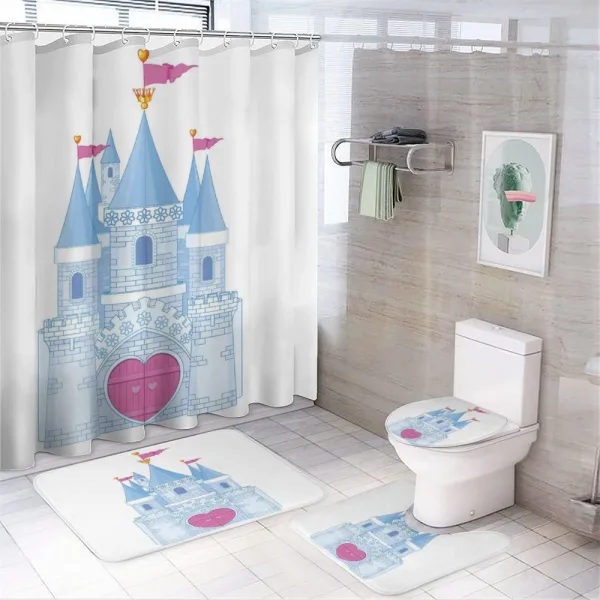 Romantic Fairy Tale Castle on a shower curtain