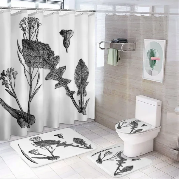 Root Vegetable on a shower curtain