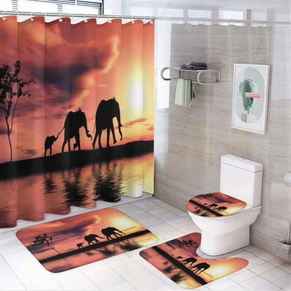 Safari Wild Animals on a shower curtain