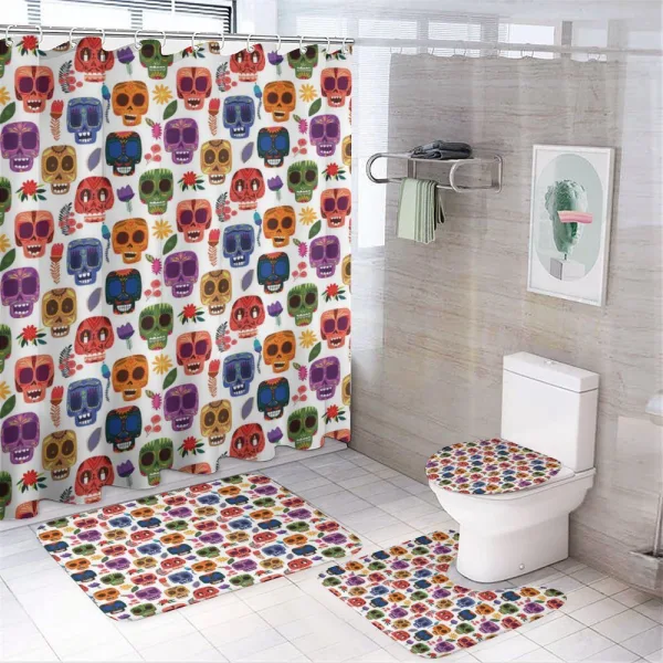 Scary Mask on a shower curtain