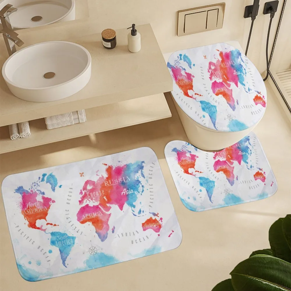 Watercolored World Map — Detail 5