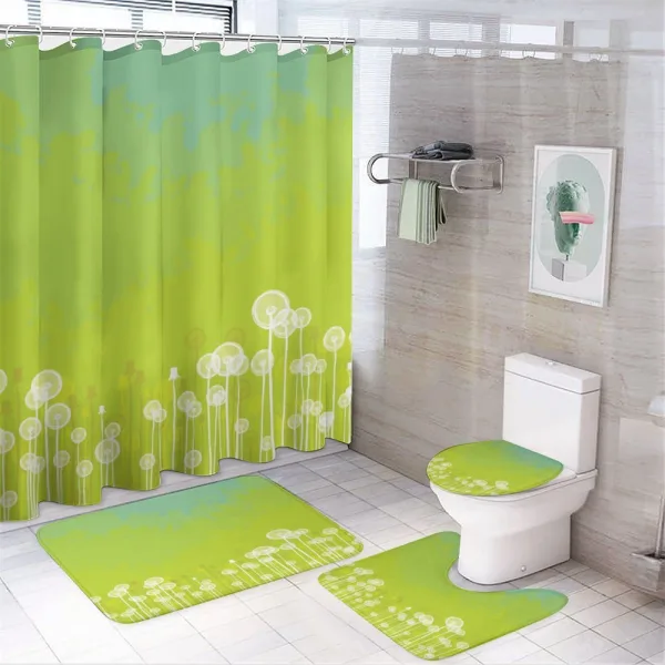 Wild Dandelion Blossoms on a shower curtain