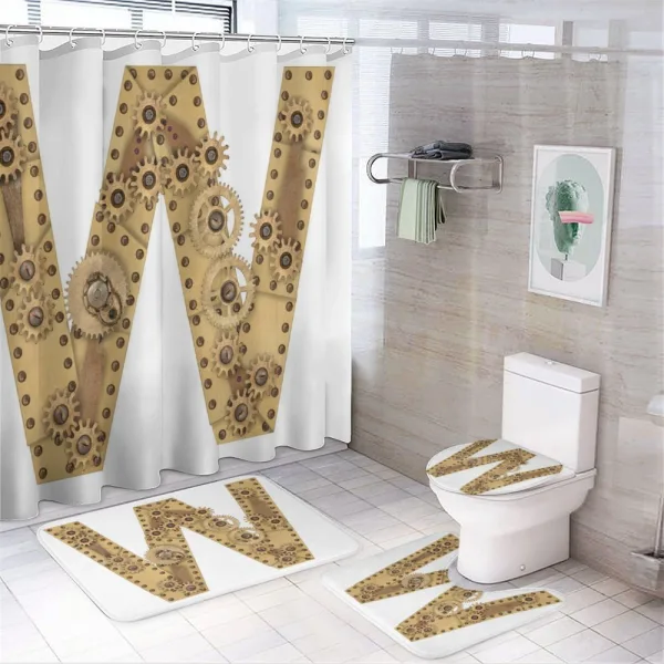 Capital Mechanic Style on a shower curtain