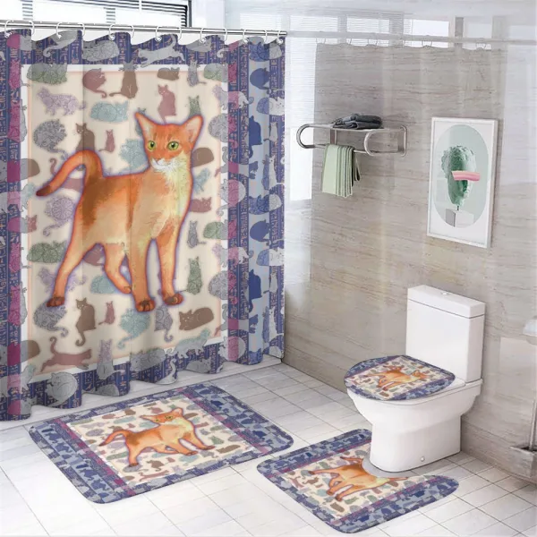 Cats Composition on a shower curtain
