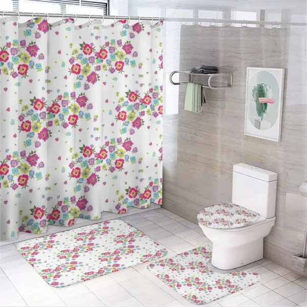 Colorful Spring Poppies on a shower curtain