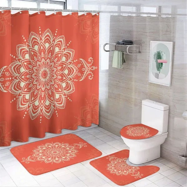 Cosmos Concept Mandala Art on a shower curtain