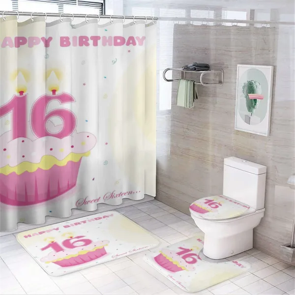 Cupcake Candle Girls on a shower curtain