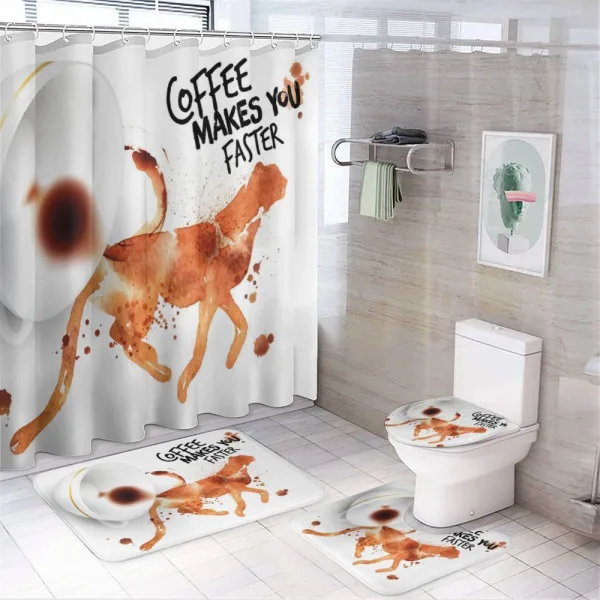Espresso Watercolor on a shower curtain