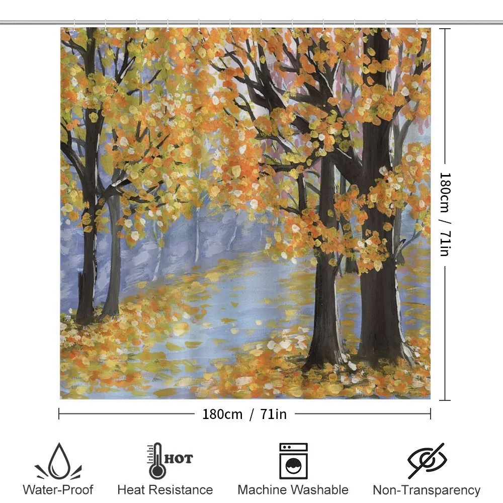 Gouache Autumn Scenery Art — Detail 2