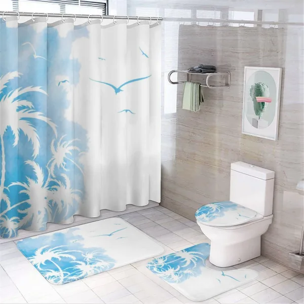 Island Palms Abstract on a shower curtain