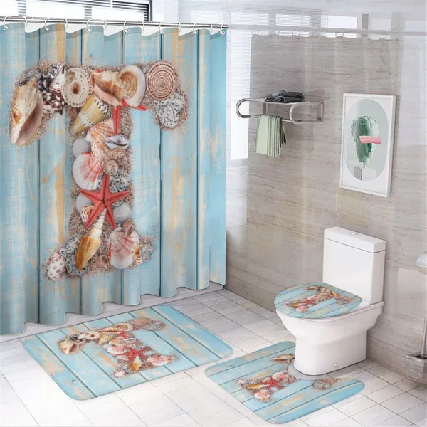 Marine T Invertebrates on a shower curtain